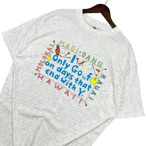 Vintage 80s Hawaii Golf Novelty Graphic T-Shirt Men XL Made in‎ USA Dad Gift